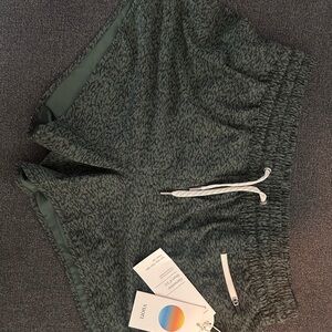 Vuori Green Patterned Shorts with Drawstring